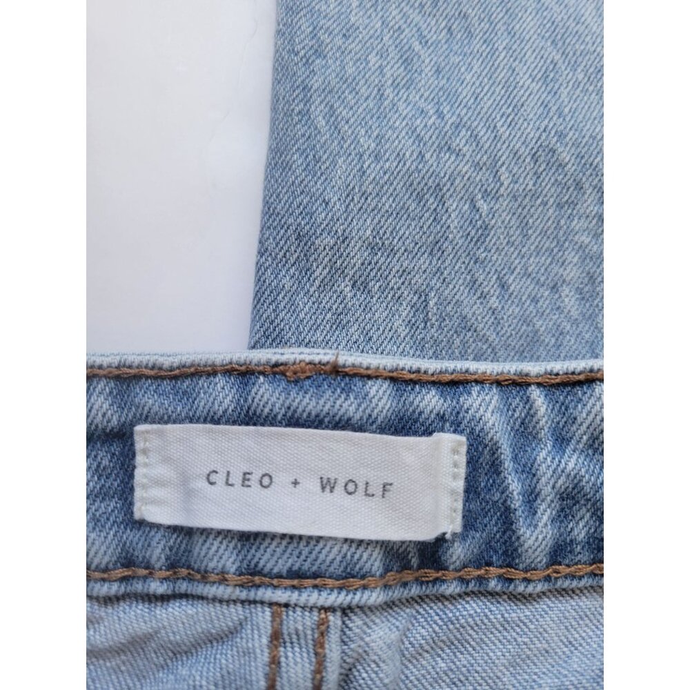 Cleo & Wolf High Rise Bootcut Lightwash Jeans Size 34 x32 Festival Bohemain - Picture 3 of 10